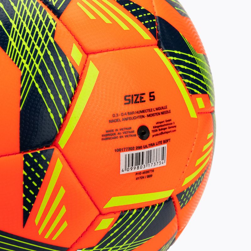 Fußball uhlsport Ultra Lite Soft 290 fluo orange/navy/fluo gelb Größe 5 3