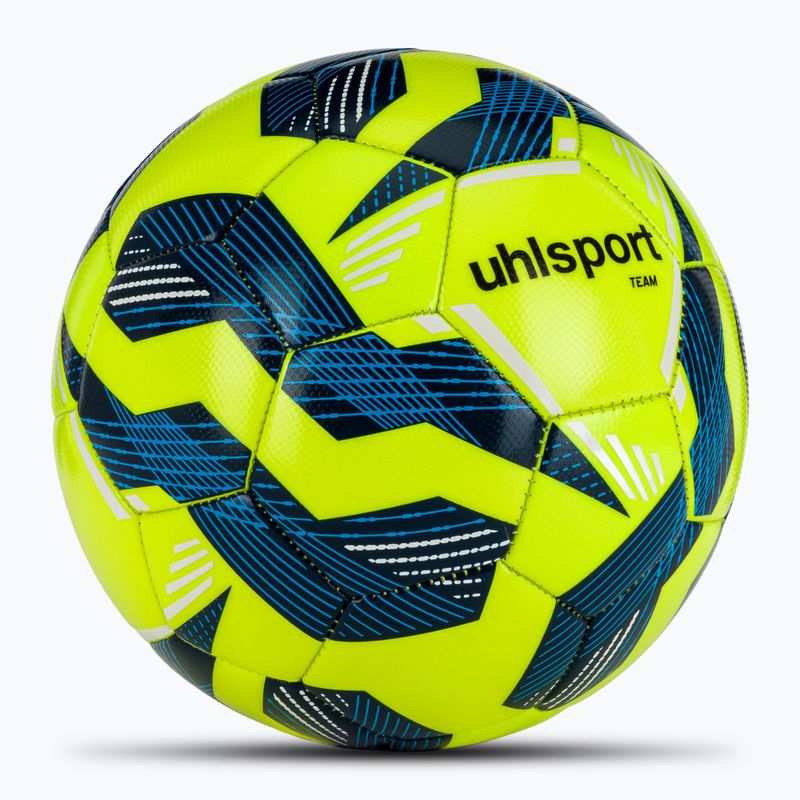 Fußball uhlsport Team fluo gelb/navy/weiß Größe 4 2