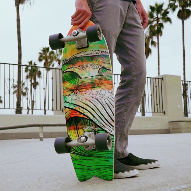 Surfskate Skateboard Carver C7 Raw 29.5" Swallow 222 Complete bunt C11311137 10