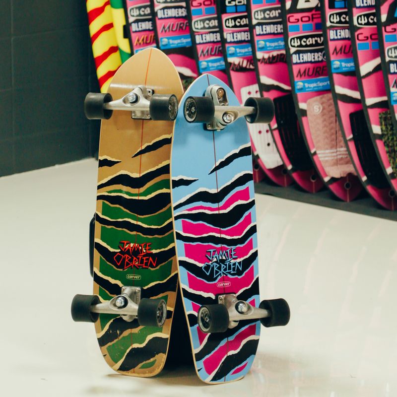 Surfskate Skateboard Carver C7 Raw 31" JOB Blue Tiger 222 Complete blau-rosa C1131114 9