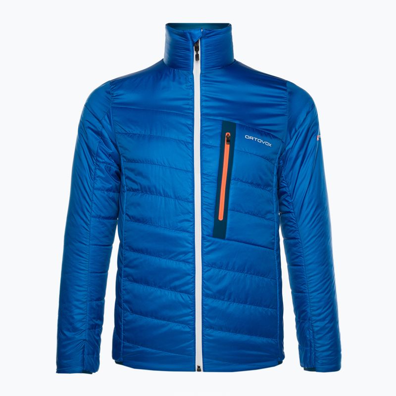 Herren Ortovox Swisswool Piz Boval Hybridjacke blau wendbar 6114100041