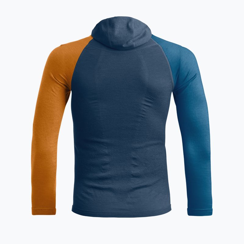 Thermoactives Longsleeve Herren ORTOVOX 120 Comp Light Hoody petrol blue 2