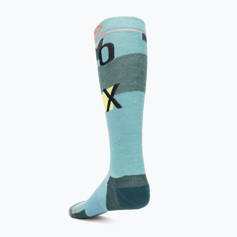 Damenskisocken ORTOVOX Freeride Long Socks Cozy ice waterfall 2