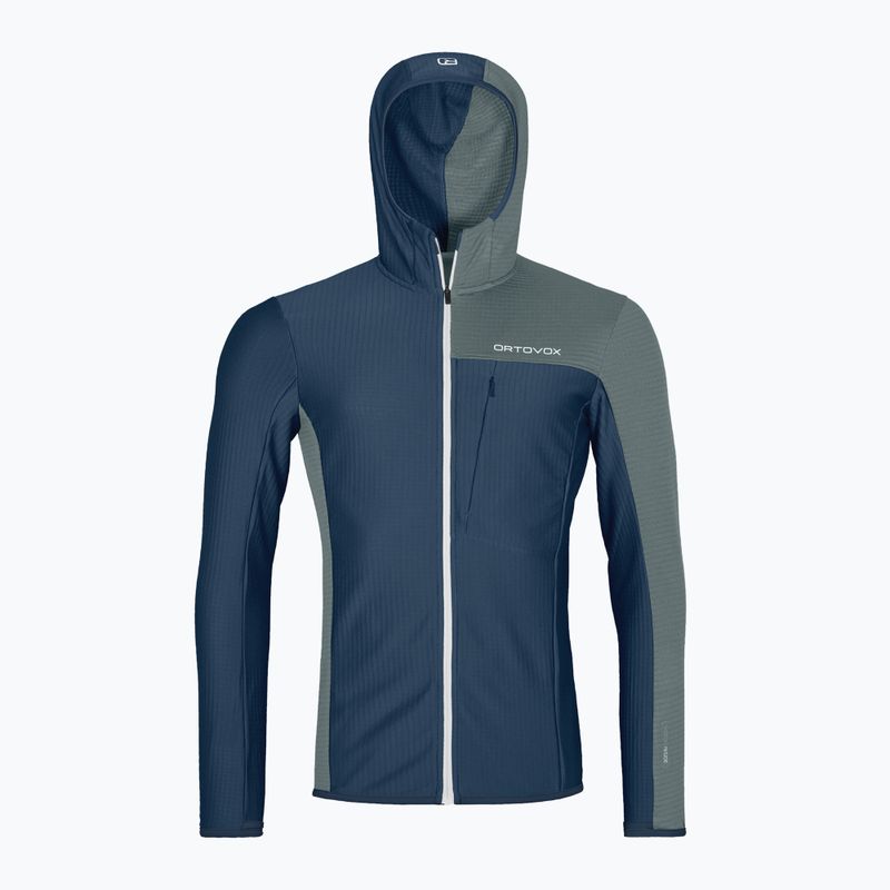 Herren ORTOVOX Fleece Light Grid Kapuzensweatshirt Tiefsee 7