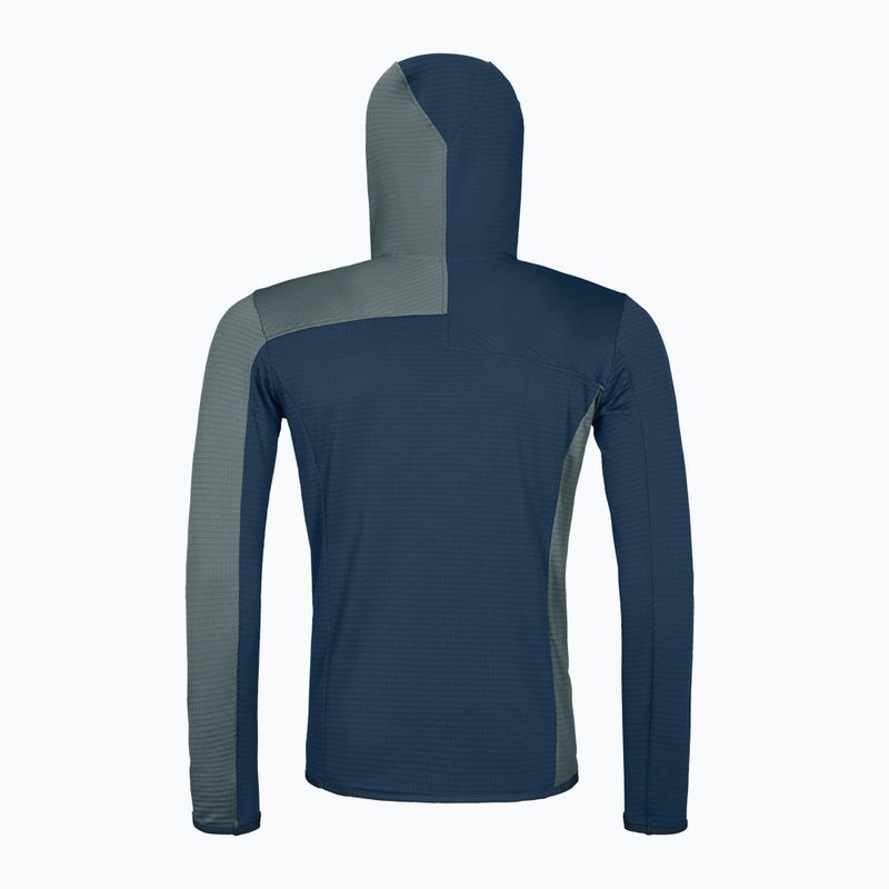 Herren ORTOVOX Fleece Light Grid Kapuzensweatshirt Tiefsee 8