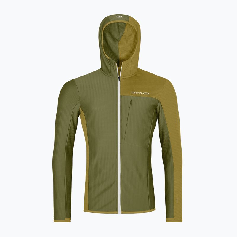 Herren ORTOVOX Fleece Light Grid Hooded Wildkräuter Sweatshirt