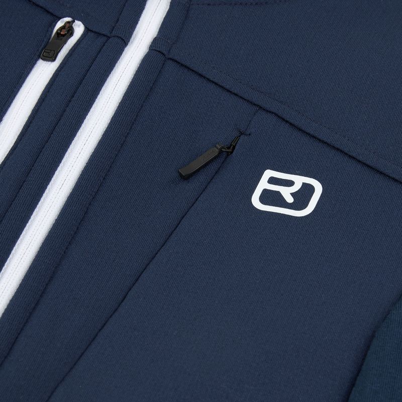 Damen Sweatshirt Hoodie Pullover ORTOVOX Fleece Grid Hoody deep ocean 3