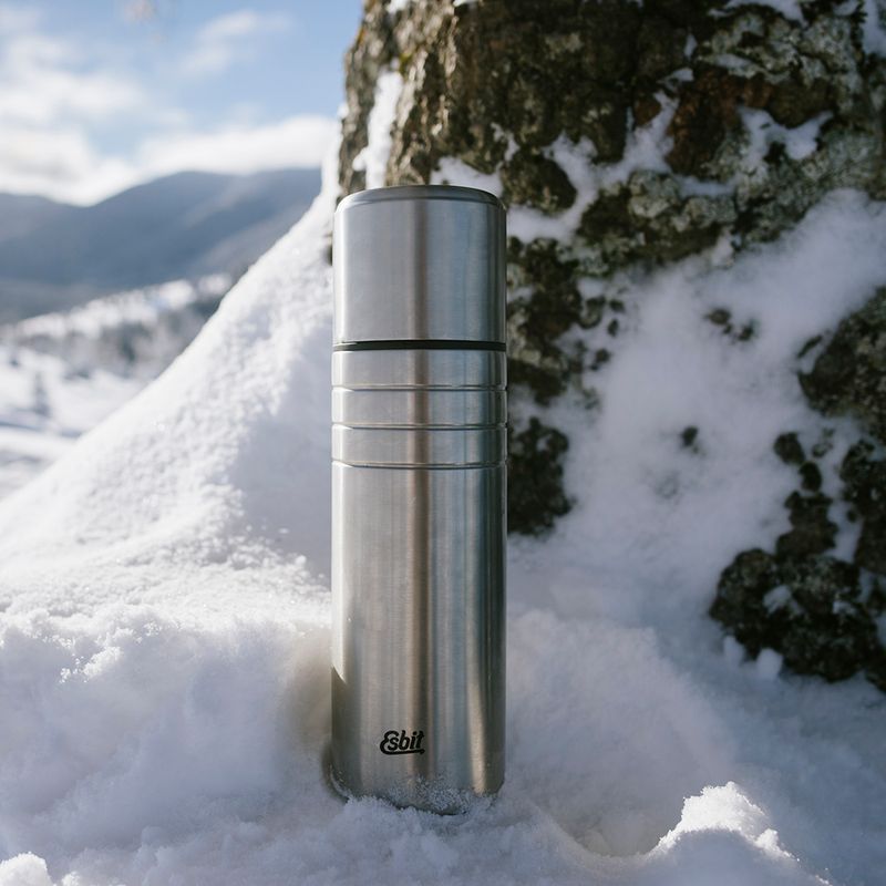 Esbit Majoris Edelstahl-Vakuumflasche 1000 ml Edelstahl/Matt-Thermoskanne 5