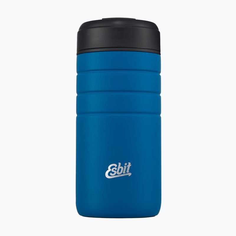 Esbit Majoris Edelstahl-Thermobecher mit Flip Top 450 ml Vlies blau