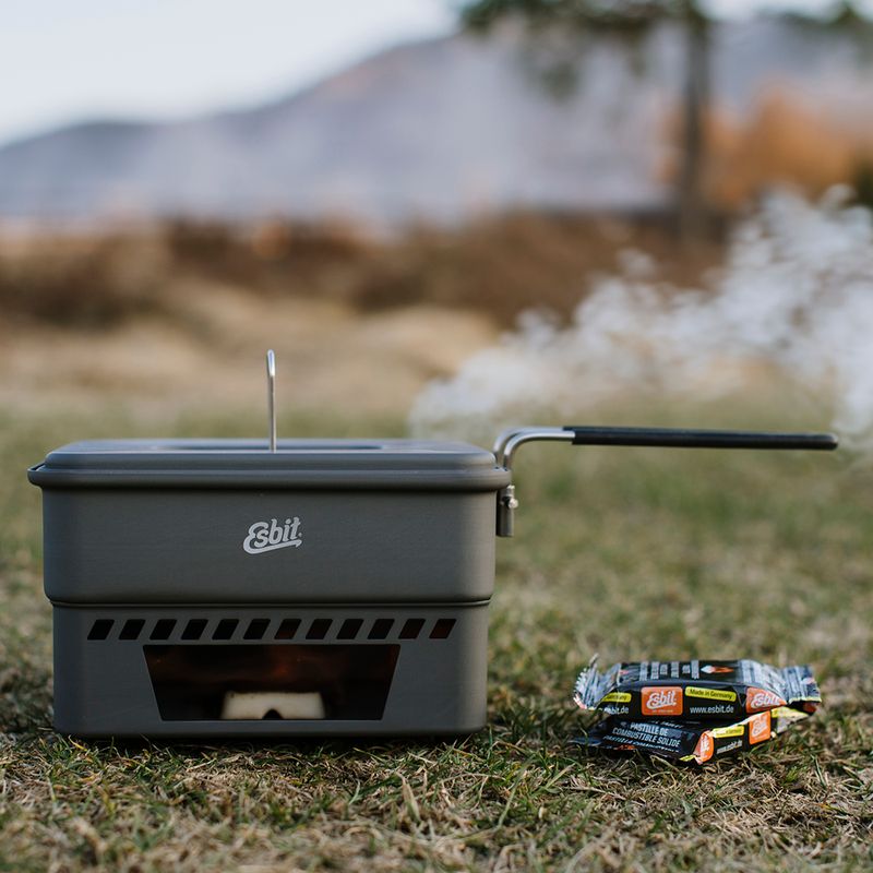 Esbit Festbrennstoff-Kochset für 14G und 27G Festbrennstoff 1100 ml Aluminium 4