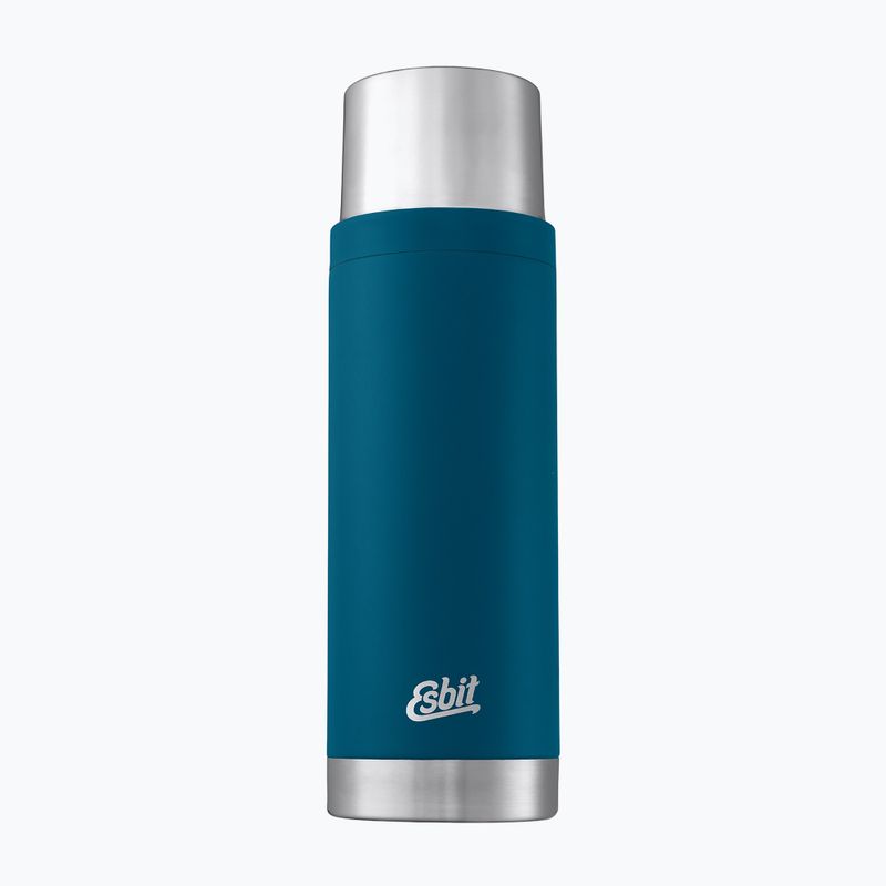 Esbit Sculptor Edelstahl Isolierflasche 1000 ml Vlies blau