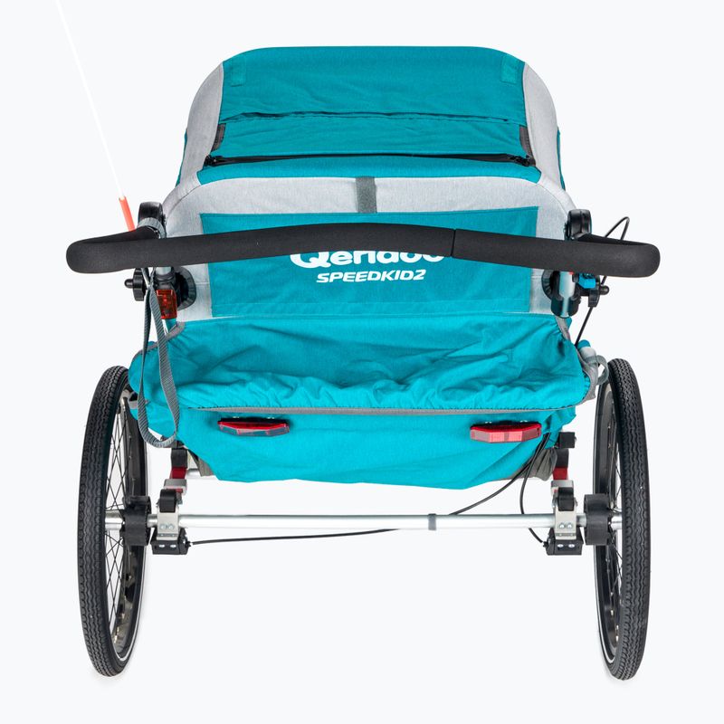 Qeridoo Speedkid2 zweisitziger Fahrradanhänger blau Q-SK2-21-P 5