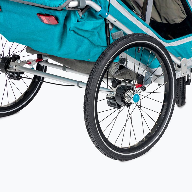 Qeridoo Speedkid2 zweisitziger Fahrradanhänger blau Q-SK2-21-P 6