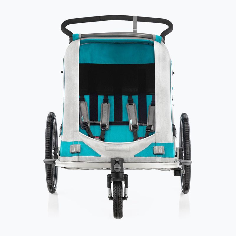 Qeridoo Speedkid2 zweisitziger Fahrradanhänger blau Q-SK2-21-P 11