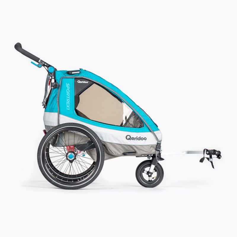 Qeridoo Sportrex1 Einzelperson Fahrradanhänger blau Q-SR1-21-P 3