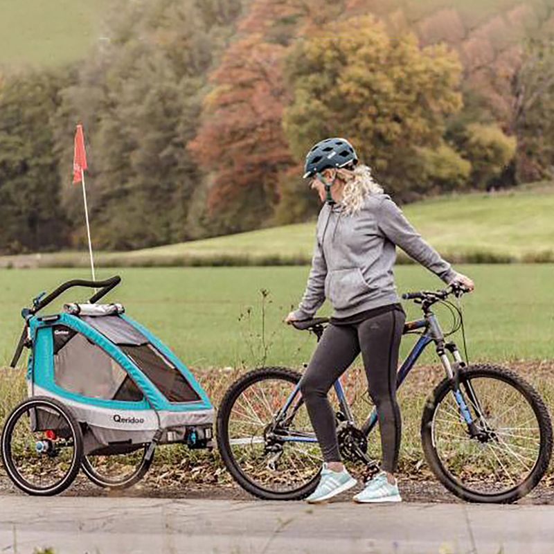 Qeridoo Sportrex1 Einzelperson Fahrradanhänger blau Q-SR1-21-P 10