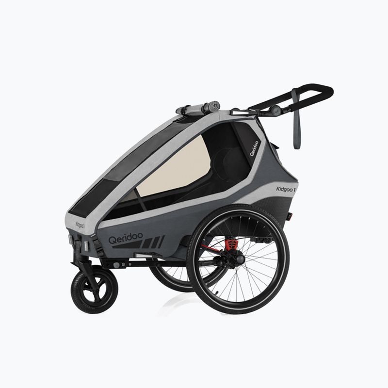 Fahrradanhänger Qeridoo Kidgoo 1 grau Q-KDG1-22-SG