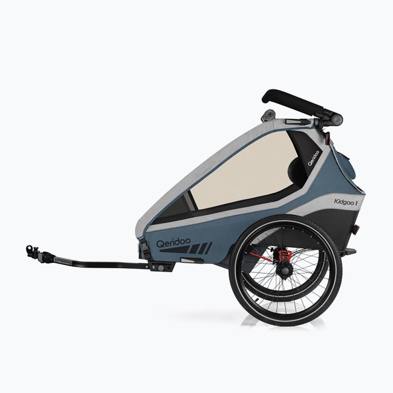 Qeridoo Kidgoo 1 Fahrradanhänger grau-blau Q-KDG1-22-NB 3