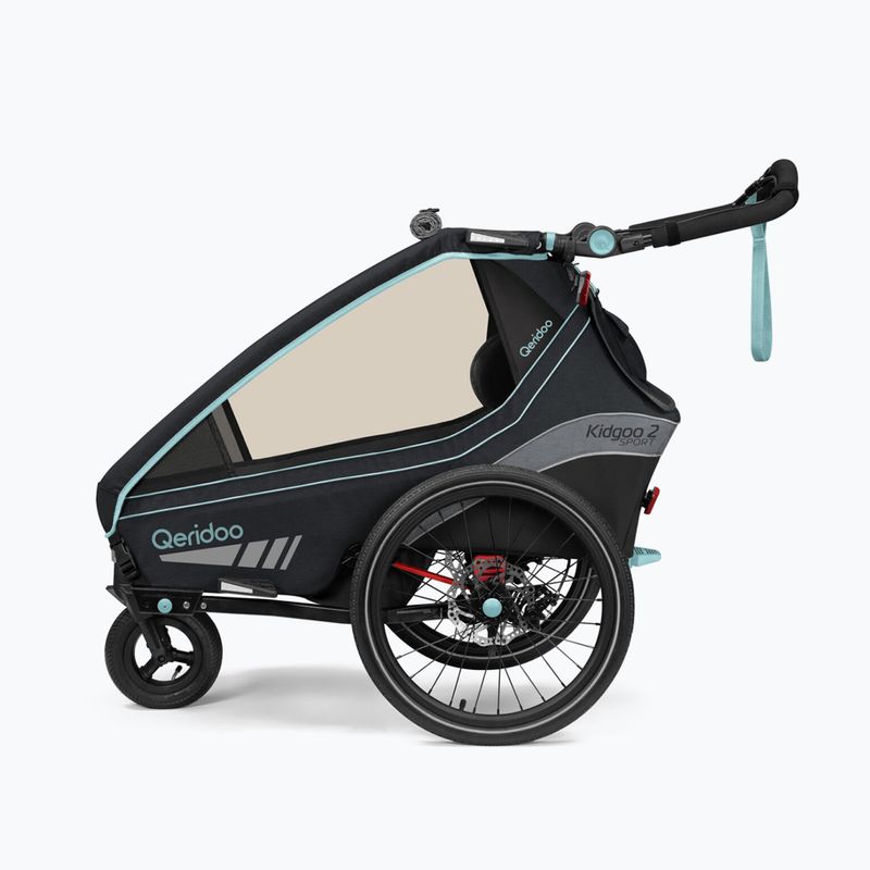 Qeridoo Kidgoo 2 Sport zweisitziger Fahrradanhänger schwarz Q-KGS2-22-AB 2
