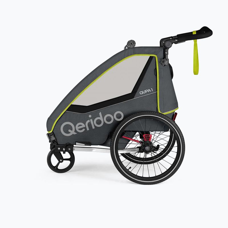 Fahrradanhänger 1 Sitzer Qeridoo Qupa 1 grau-gelb Q-QUP1-22-LI 3