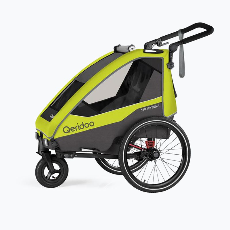 Fahrradanhänger 2 Sitzer Qeridoo Sportrex 2 LE gelb Q-SPR2-22-LG