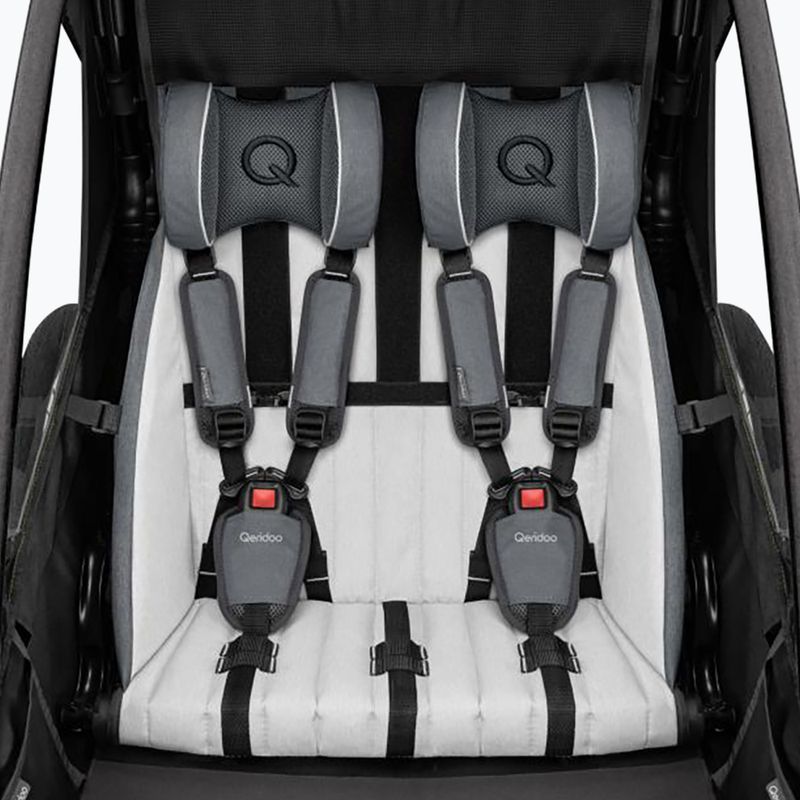 Fahrradanhänger 2 Sitzer Qeridoo Sportrex 2 LE gelb Q-SPR2-22-LG 4