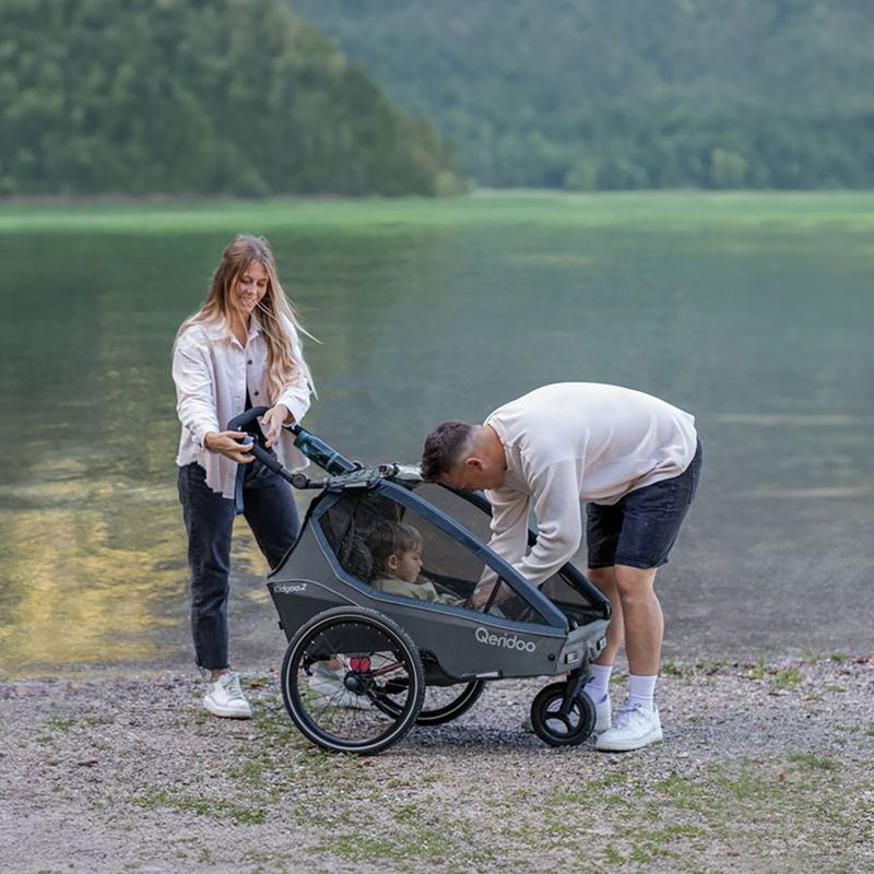 Qeridoo Kidgoo 2 Fahrradanhänger dunkel navy/blau 9