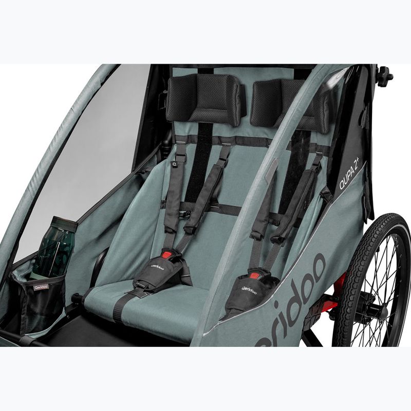 Zweisitziger Fahrradanhänger Qeridoo Qupa 2 mineral blue 6