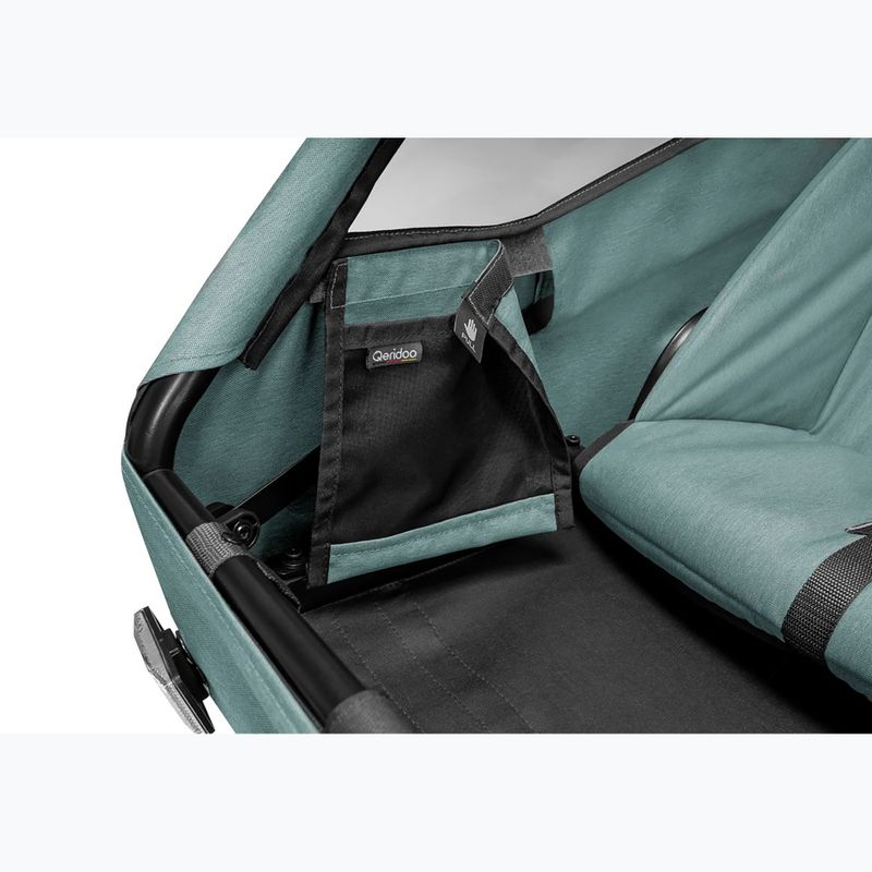 Zweisitziger Fahrradanhänger Qeridoo Qupa 2 mineral blue 8