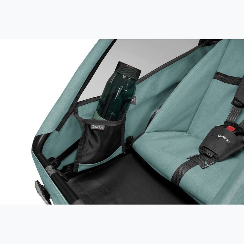 Zweisitziger Fahrradanhänger Qeridoo Qupa 2 mineral blue 9