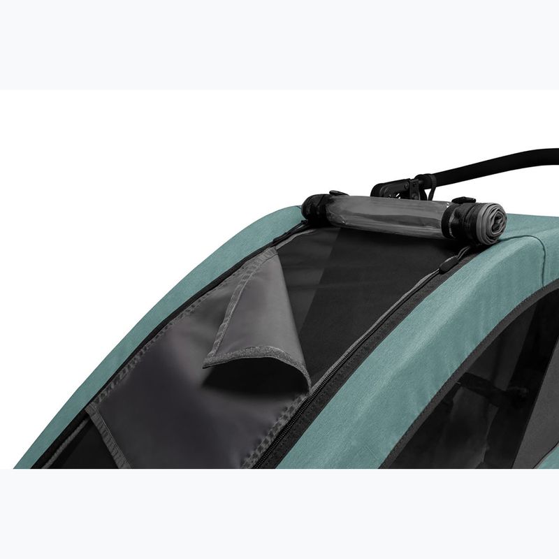 Zweisitziger Fahrradanhänger Qeridoo Qupa 2 mineral blue 10