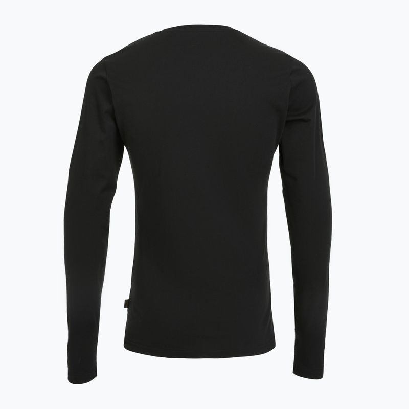 Herren Alpha Industries Basic T schwarz polo langarm 2