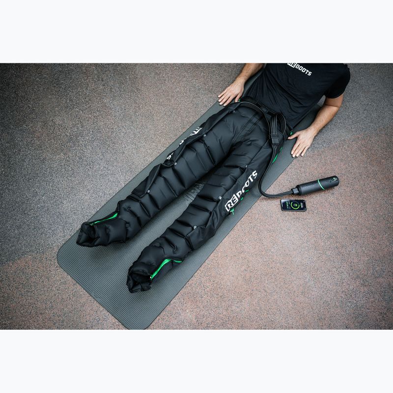 Manschetten für die Lymphdrainage REBOOTS Go Lite Recovery Pants 2.0 2025 Edition black/white/green 10