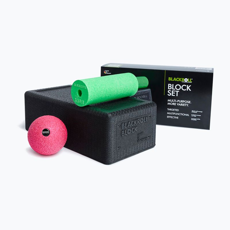 Yoga-Set BLACKROLL Block black/ green/ pink 3