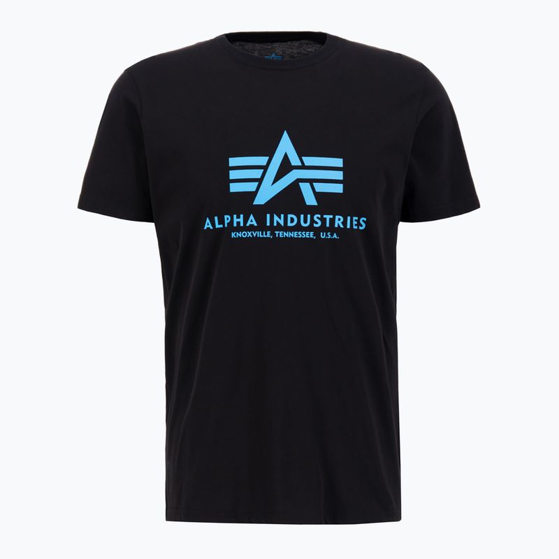 Alpha Industries Herren Basic schwarz/blau t-shirt