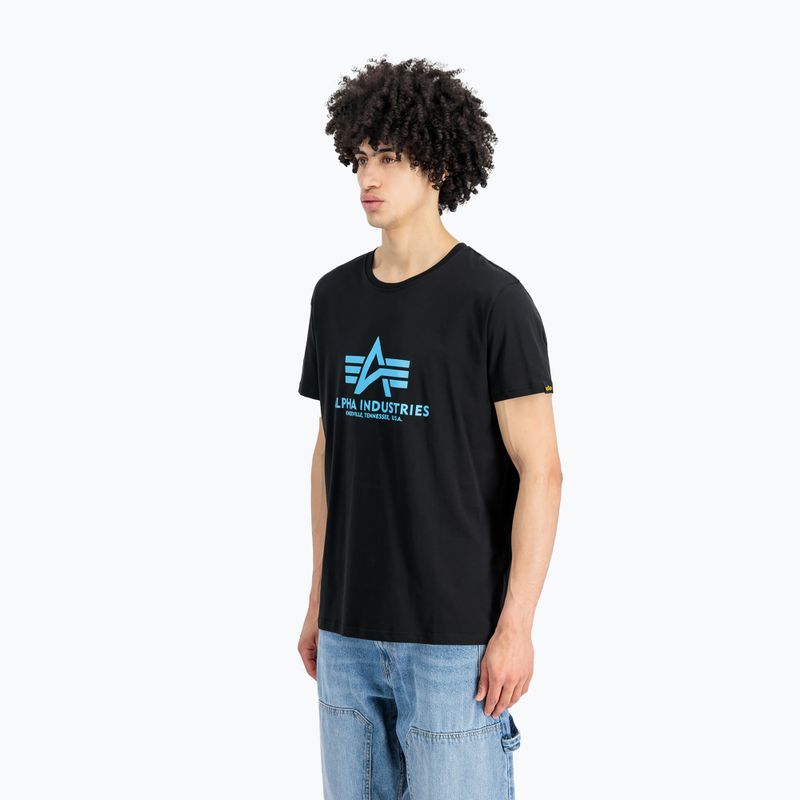 Alpha Industries Herren Basic Poloshirt schwarz/blau