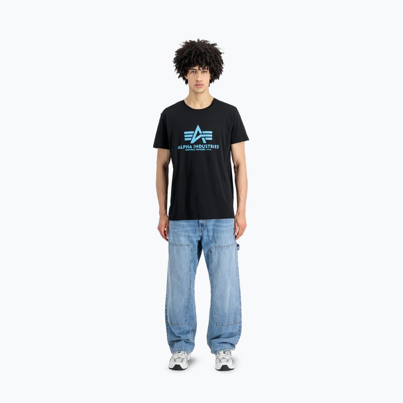 Alpha Industries Herren Basic Poloshirt schwarz/blau 2