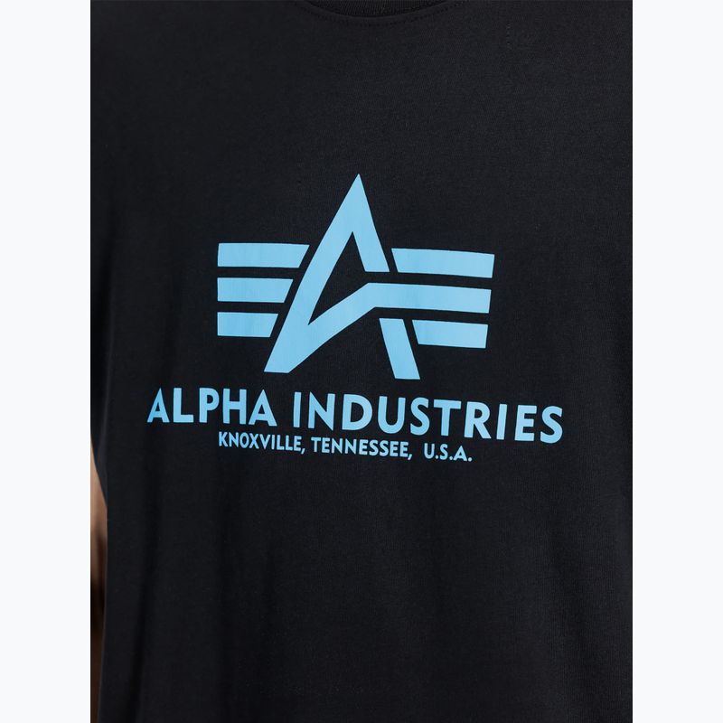 Alpha Industries Herren Basic Poloshirt schwarz/blau 4