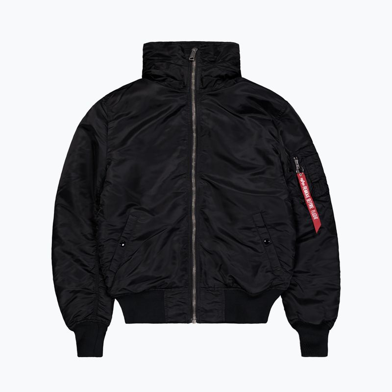 Herren Alpha Industries MA-1 Bomberjacke mit Kapuze schwarz 6