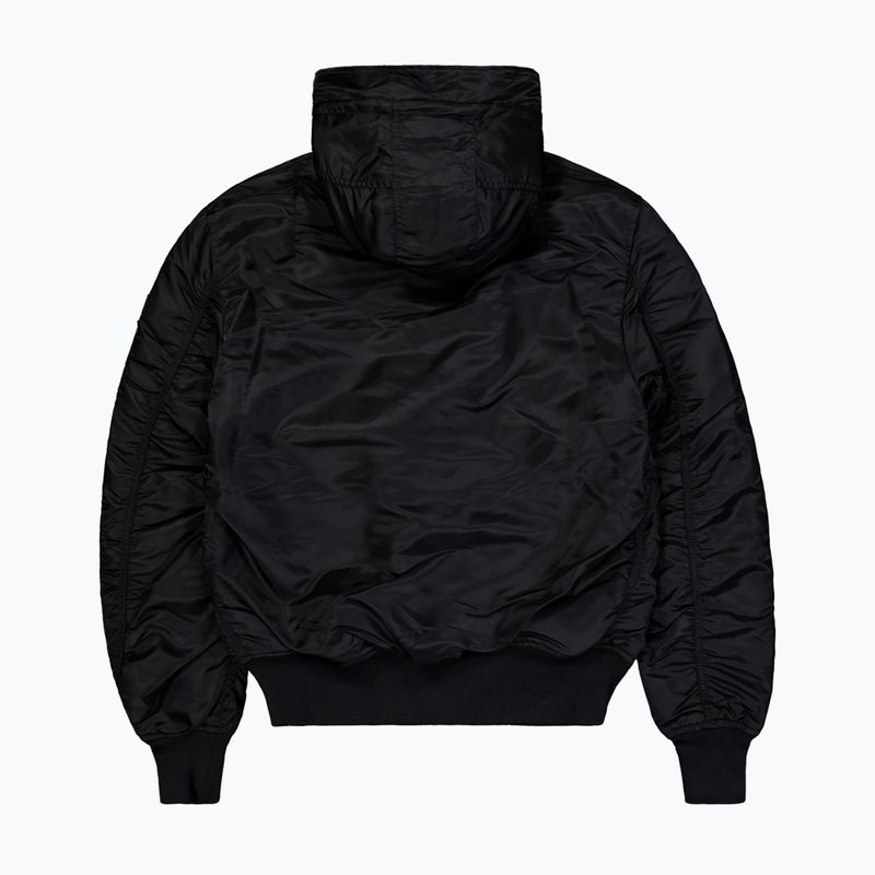 Herren Alpha Industries MA-1 Bomberjacke mit Kapuze schwarz 7