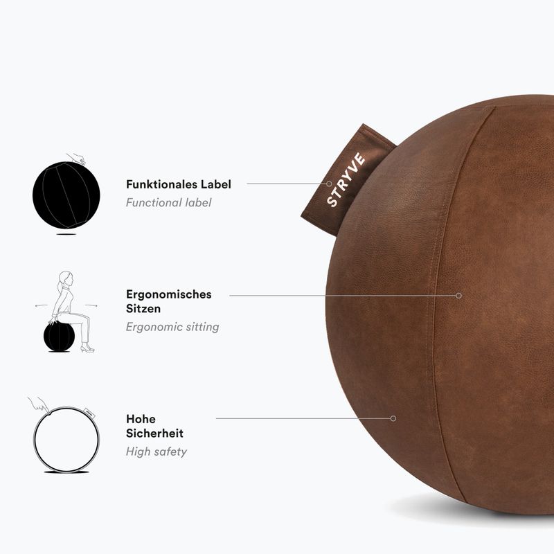 Gymnastikball STRYVE Active 70 cm natural brown 3