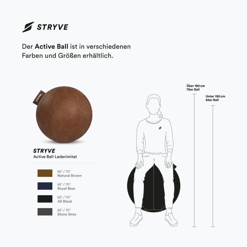 Gymnastikball STRYVE Active 70 cm natural brown 5
