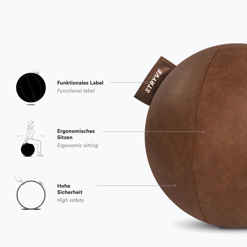 STRYVE Active Ball 65 cm naturbraun 7