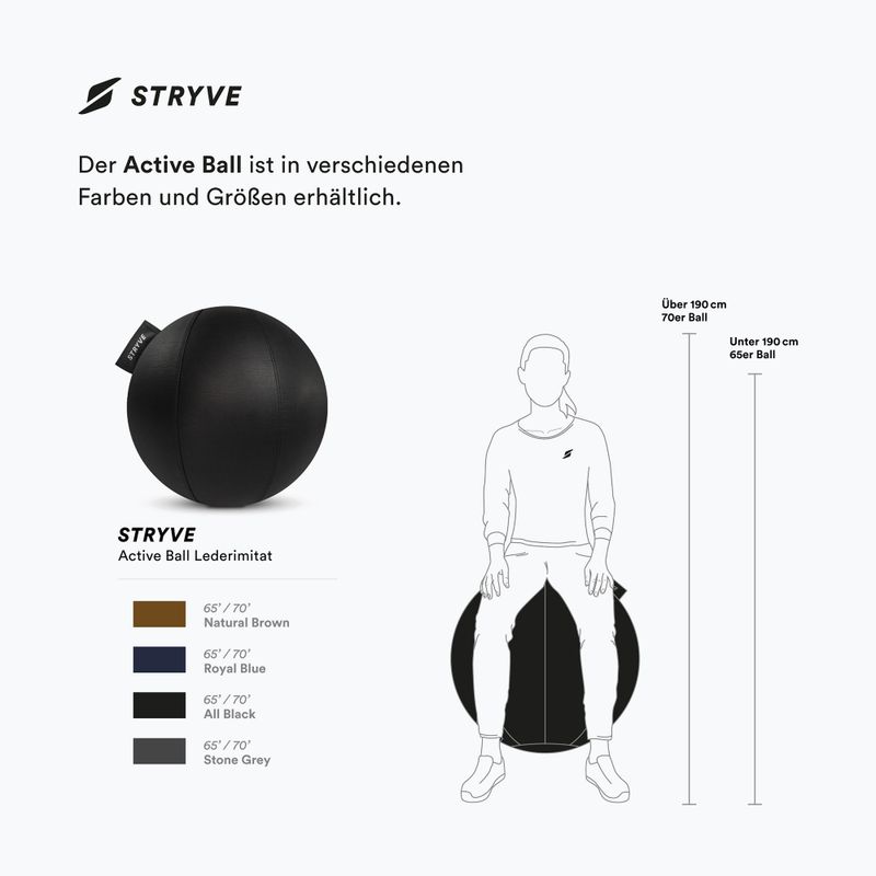 Gymnastikball STRYVE Active 70 cm black 4