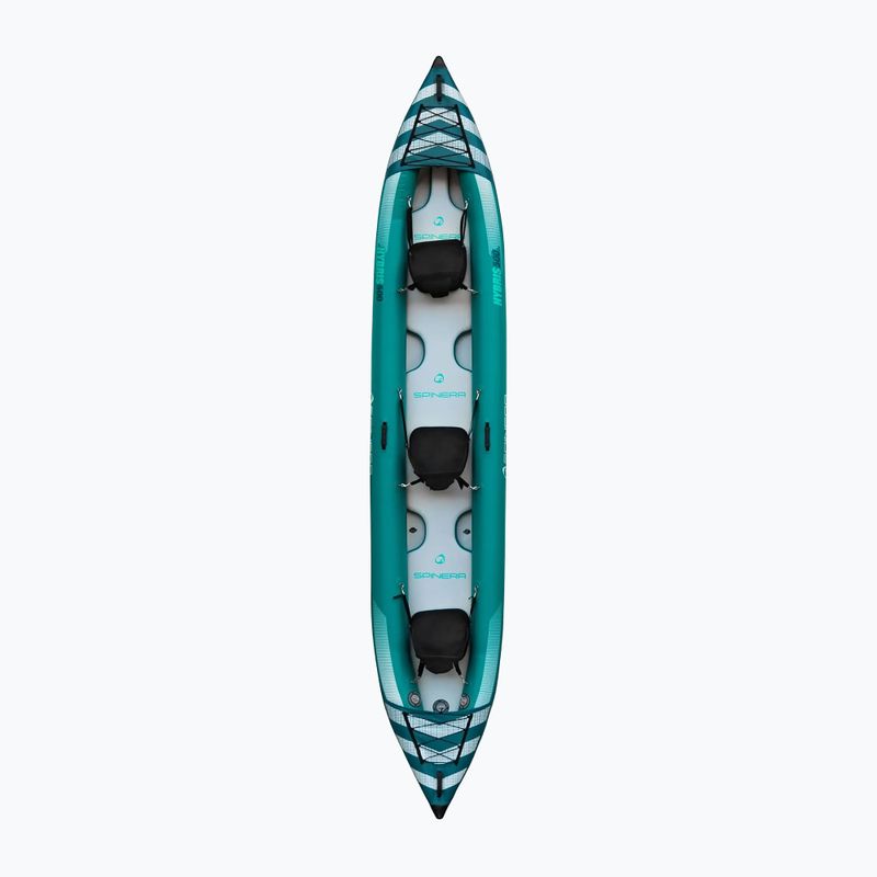 SPINERA Hybris 475 teal/weiß/grau 3-Personen aufblasbares Kajak 2