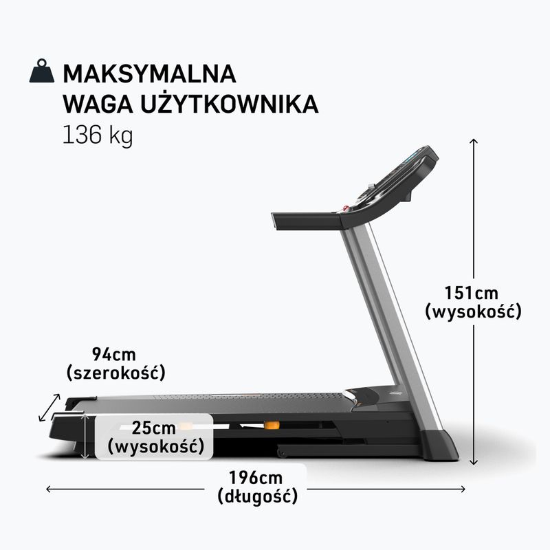 Elektrisches Laufband NordicTrack T Series 6.5 Treadmill black 6