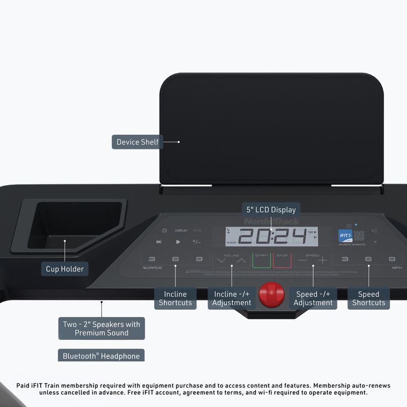 Elektrisches Laufband NordicTrack T Series 5 black 2