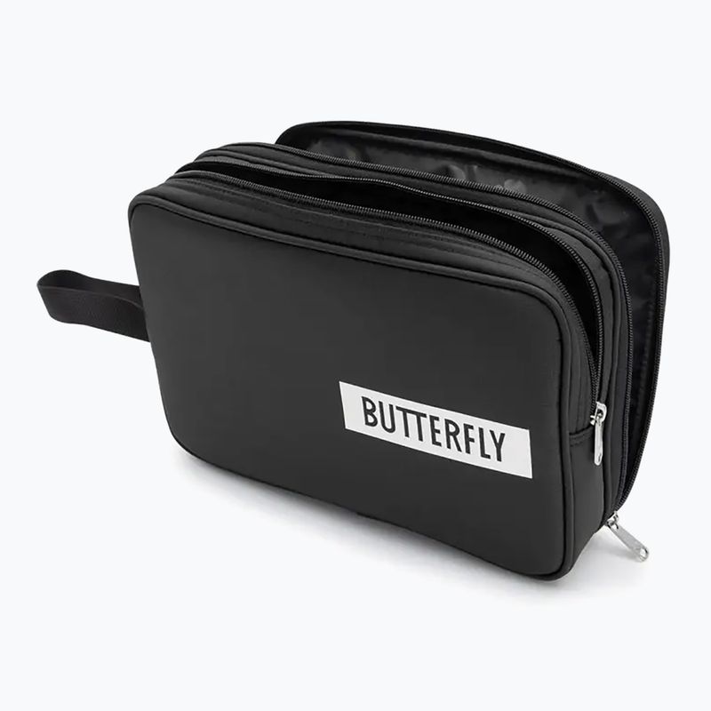 Butterfly Logo Tischtennisschlägerhülle doppelt schwarz 2