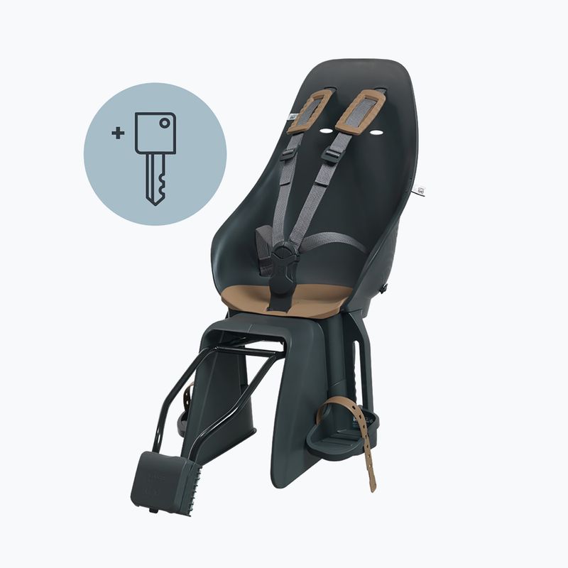 Urban Iki Fahrradsitz U-228277 Schlüsselsperre schwarz/braun 2