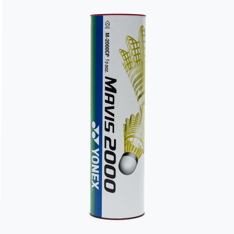 YONEX Mavis 2000 Y schnell 6pc Badminton Federbälle gelb 2